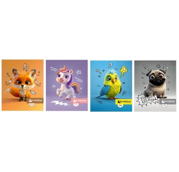 KOŁOZESZYT A6 50K KRATA KIDS WEKTOR