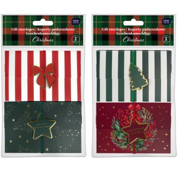 KOPERTY PODARUNK. GUMKA CHRISTMAS 2 SZT INTERDRUK