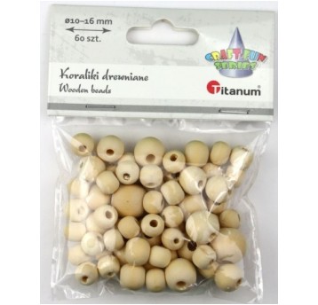 KORALIKI DREWNIANE 60SZT.