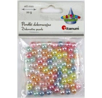 KORALIKI PEREŁKI DEKORAC. OPALIZUJĄCE MIX 8MM 20G