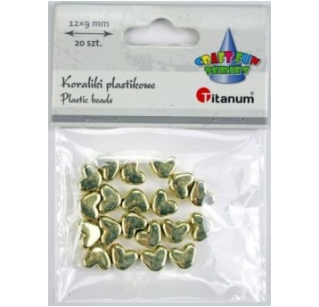 KORALIKI SERCA ZŁOTE 8 SZT.