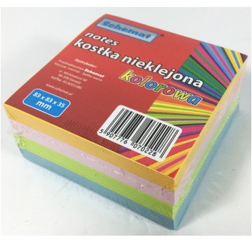 KOSTKA KOLOR NIEKLEJONA 85x85x35mm SCHEMAT