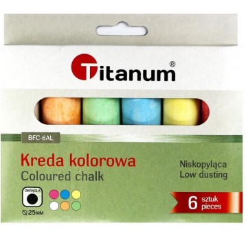 KREDA CHODNIKOWA KOLOROWA 6 SZT TITANUM