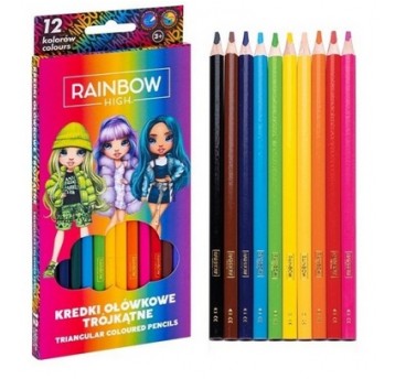 KREDKI OŁÓWKOWE 12 KOL RAINBOW HIGH ASTRA