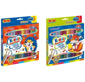 KREDKI OŁÓWKOWE 24=48 DWUSTRONNE BAMBINO