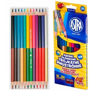 KREDKI OŁÓWKOWE TRÓJKĄTNE 12=24 ASTRA