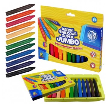 KREDKI ŚWIECOWE 12 KOL JUMBO ASTRA