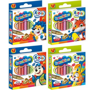 KREDKI ŚWIECOWE 12 KOLORÓW BAMBINO