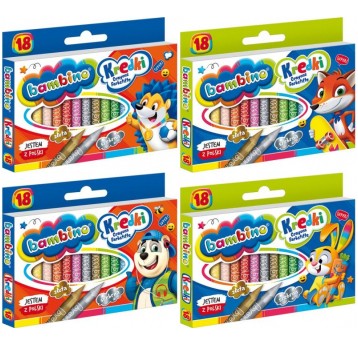 KREDKI ŚWIECOWE 18 KOL BAMBINO