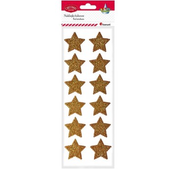 KRYSZTAŁKI SAMOPRZYLEPNE GWIAZDKI ZŁOTE