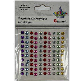 KRYSZTAŁKI SAMOPRZYLEPNE MIX KOLORÓW