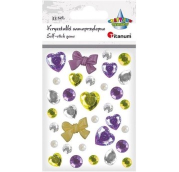 KRYSZTAŁKI SAMOPRZYLEPNE MIX Z KOKARDKĄ