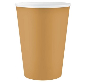 KUBECZKI PAPIEROWE ZŁOTE 250ML 6 SZT.
