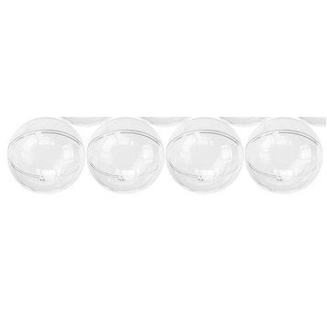 KULE PLASTIKOWE PRZEZROCZYSTE 8 CM 4 SZT