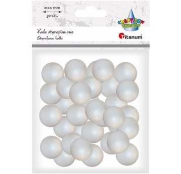 KULE STYROPIANOWE 20MM 30 SZT.