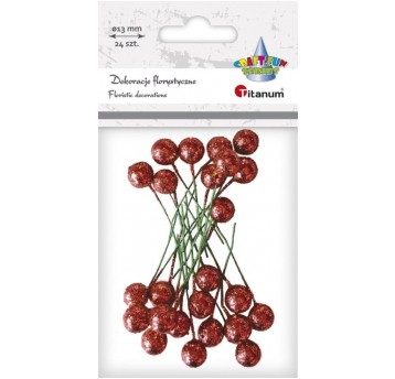 KULKI BROKATOWE CZERWONE NA DRUCIKU