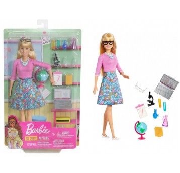 LALKA BARBIE NAUCZYCIELKA Z LAPTOPEM GJC23