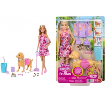 LALKA BARBIE Z PIESKIEM CZYŚCIOSZKIEM JJB46