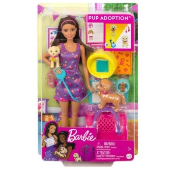 LALKA BARBIE ZESTAW ADOPCJA PIESKÓW HKD86