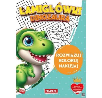 ŁAMIGŁÓWKI Z NAKLEJKAMI DINOZAUR MARTEL