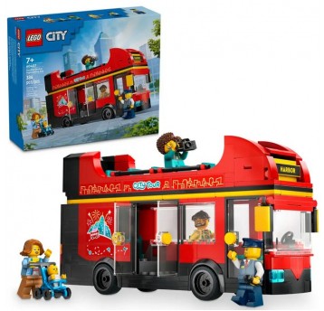 LEGO CITY 60407 AUTOKAR CZERWONY PIĘTROWY