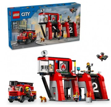 LEGO CITY 60414 REMIZA STRAŻACKA Z WOZEM