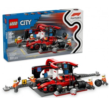LEGO CITY 60443 PIT STOP I MECHANICY Z FERRARI