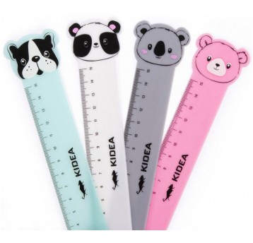 LINIJKA 15 CM Z FIGURKĄ KIDEA