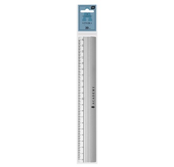 LINIJKA 20 CM ALUMINIOWA INTERDRUK
