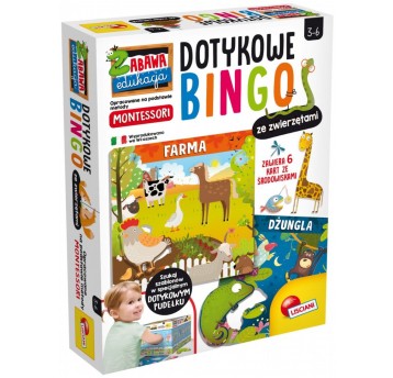 LISCIANI MONTESSORI DOTYKOWE BINGO ZE ZWIERZĘTAMI