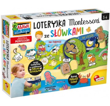 LISCIANI MONTESSORI LOTERYJKA ZE SŁÓWKAMI