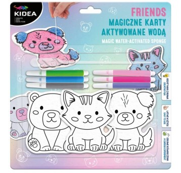 MAGICZNE KARTY AKTYWOWANE WODĄ FRIENDS KIDEA