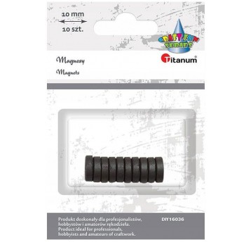 MAGNESY OKRĄGŁE 1CM 10 SZT TITANUM