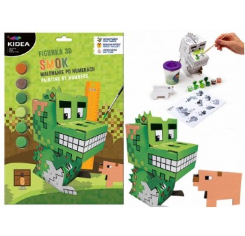 MALOWANIE PO NUMERACH FIGURKA 3D GAME SMOK KIDEA