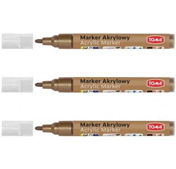 MARKER AKRYLOWY TOMA BRĄZOWY