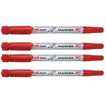 MARKER DO CD/DVD DWUSTRONNY CZERWONY PILOT