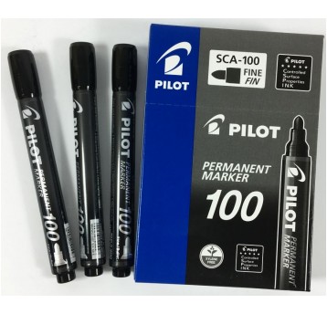MARKER PERMANENTNY PILOT OKRĄGŁY 100 CZARNY