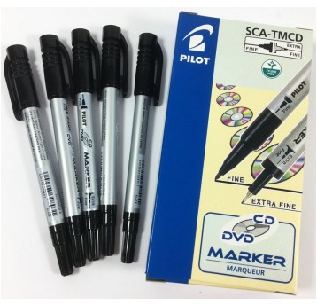 MARKER PILOT DO CD/DVD DWUSTRONNY CZARNY