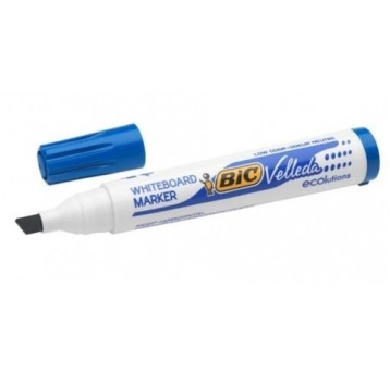 MARKER SUCHOŚCIERALNY ŚCIĘTY NIEBIESKI BIC