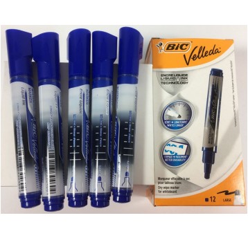 MARKER SUCHOŚCIERALNY VELLEDA TANK NIEBIESKI BIC