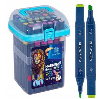 MARKERY ARTYSTYCZNE 36 KOL DWUSTRONNE ASTRA