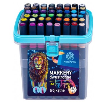 MARKERY ARTYSTYCZNE 48 KOL TRÓJKĄTNE DWUST. ASTRA
