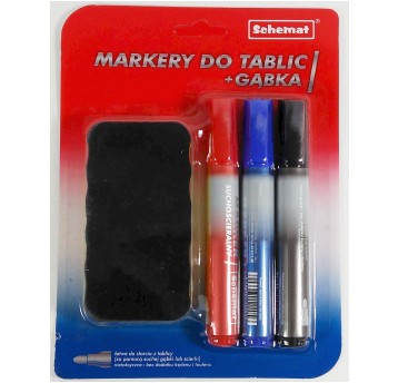MARKERY DO TABLIC+ GĄBKA SCHEMAT
