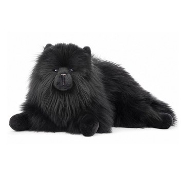 MASKOTKA KOT PERSKI LEŻĄCY CZARNY 48 CM - BEPPE