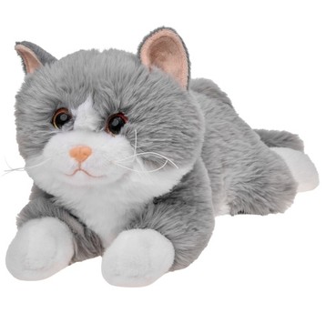 MASKOTKA KOT SZARO-BIAŁY 45 CM - BEPPE