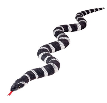 MASKOTKA WĄŻ ZYGZAK CZARNO-BIAŁY 100 CM - BEPPE