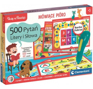 MÓWIĄCE PIÓRO 500 PYTAŃ LITERY I SŁOWA -CLEMENTONI