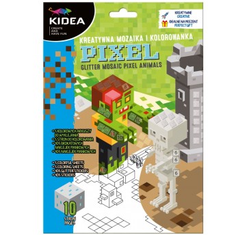 MOZAIKA I KOLOROWANKA KREATYWNA KIDEA PIXEL