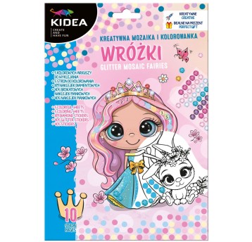 MOZAIKA I KOLOROWANKA KREATYWNA KIDEA WRÓŻKI