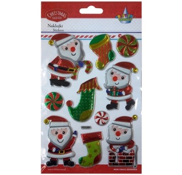NAKLEJKI DEKORACYJNE XMASS MIKOŁAJE